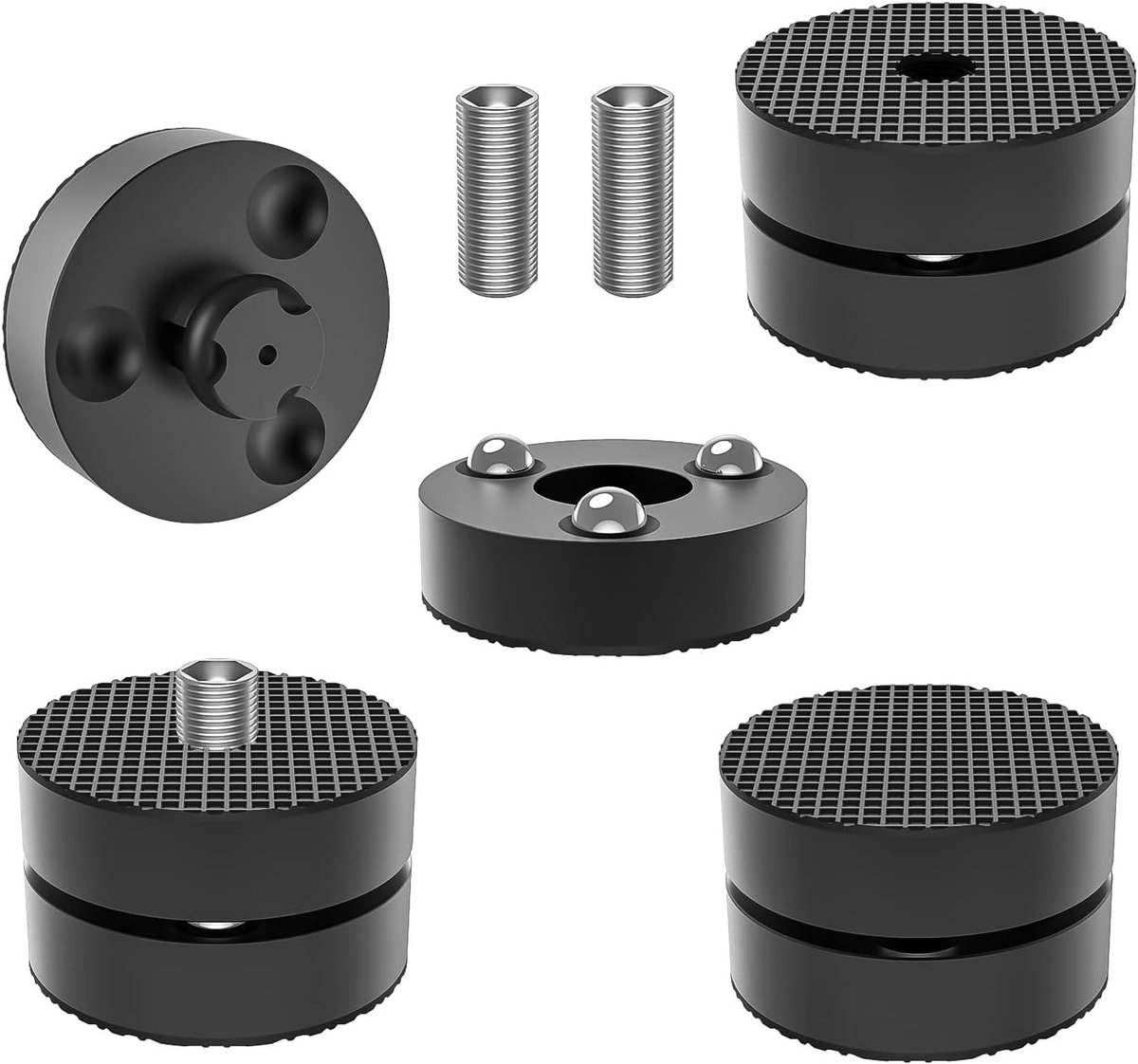 4 Stuks Aluminium Speaker Voeten - Schokabsorberende Vibration Dampers voor Hifi Speakers en Subwoofers