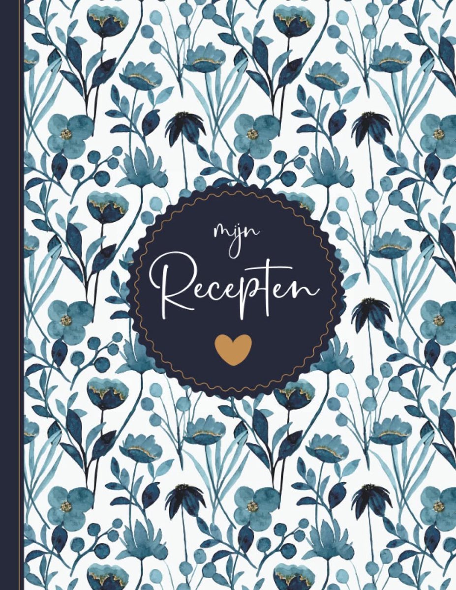 Kookboek A4 - Leeg notitieboek om recepten te schrijven - 125 favoriete gerechten - Perfect voor culinaire inspiratie - ShopVlot