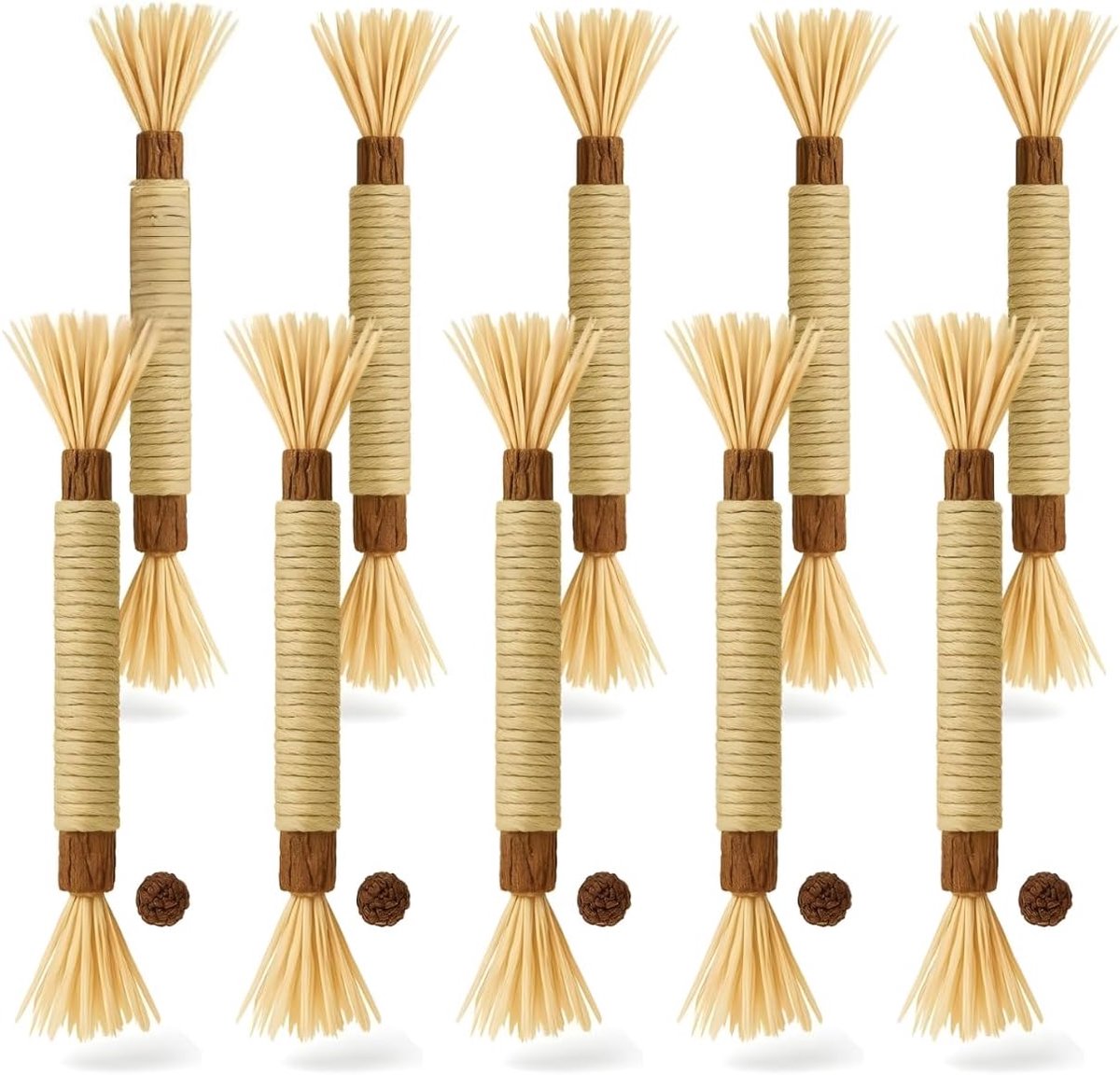 SnelShoppen - Matatabi Sticks voor Katten - 10 Stuks - 100% Natuurlijke en Eetbare Katten Speelgoed - Kalmerend Effect - Tandheelkundige Zorg - Veilig