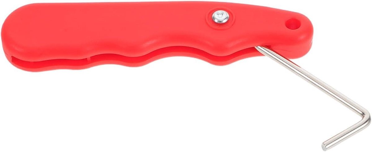 Schaats Veterstrakker - Veterspanner Schaatsen - Veters Snel Aantrekken - Inklapbaar Roestvrij Staal - 9.20X2.70X1.00CM - Rood