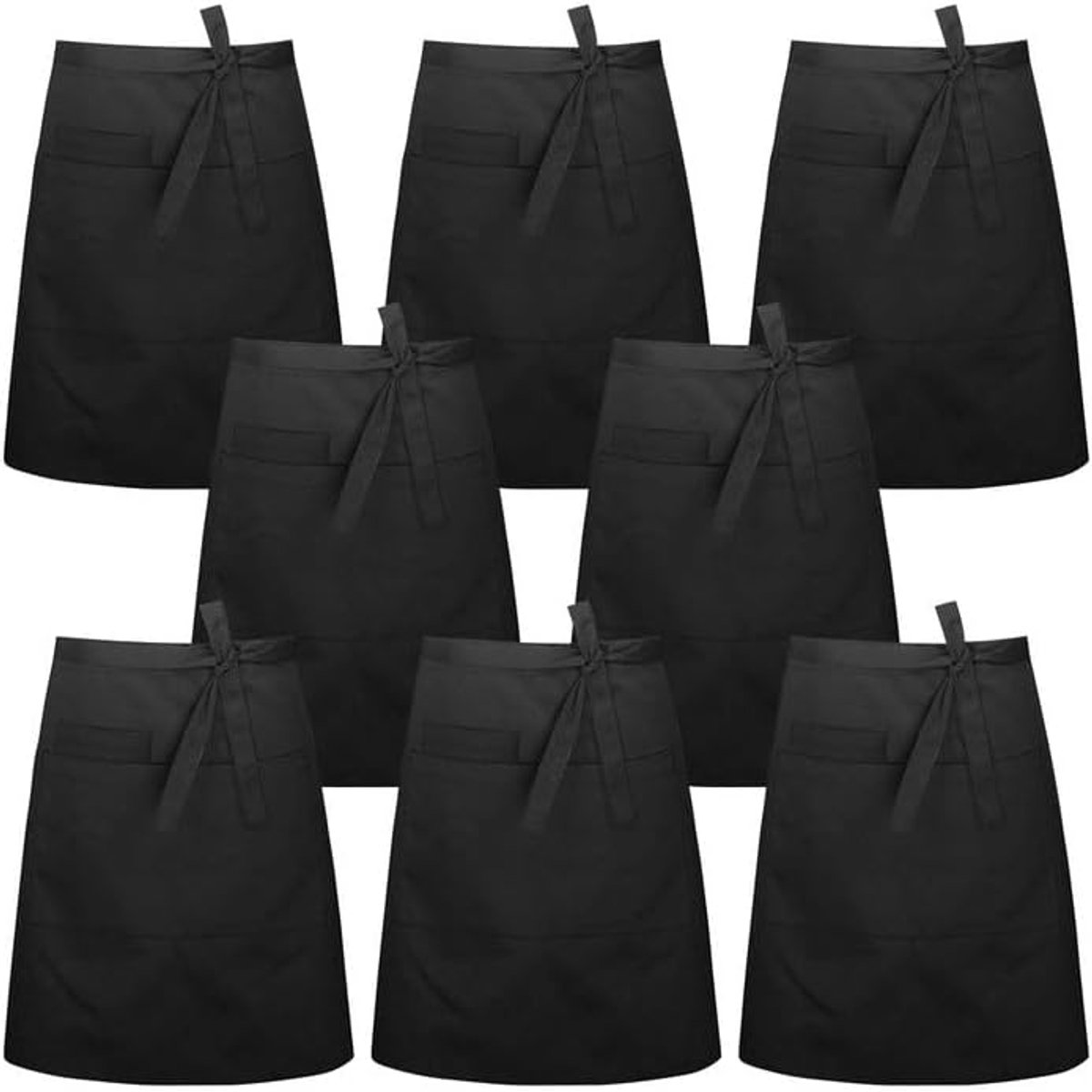 8 stuks tailleschort, schort voor dames, 55 x 86 x 8 cm