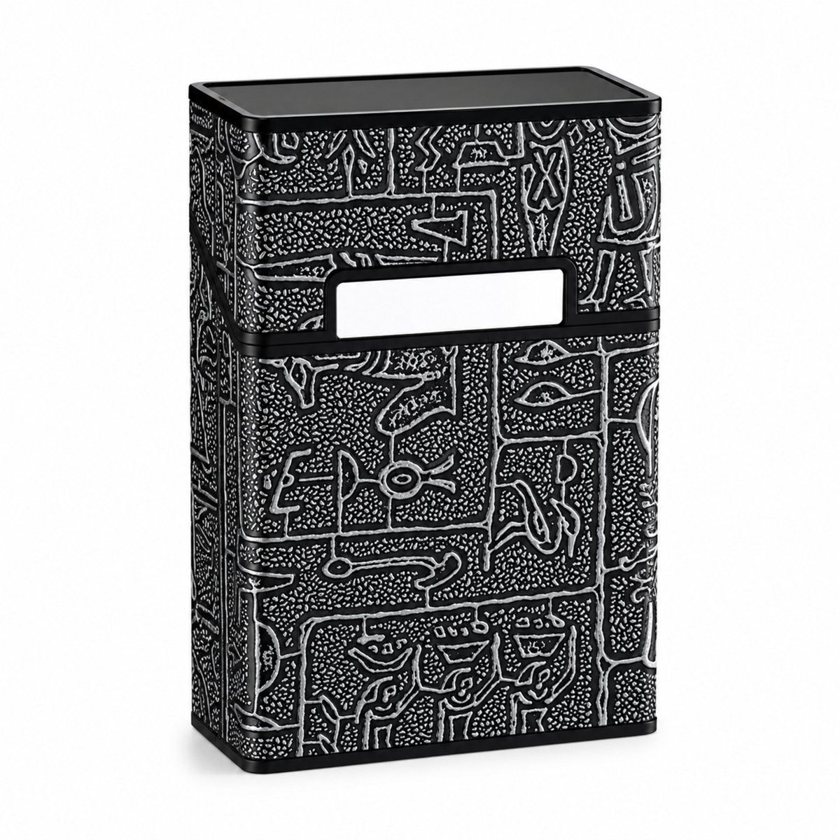 MoodLux Kunstleer Sigarettenhouder met Flip-Top en Magnetische sluiting - Beschermd tegen vocht - Mannen & Vrouwen - 20 sigaretten - Grijs