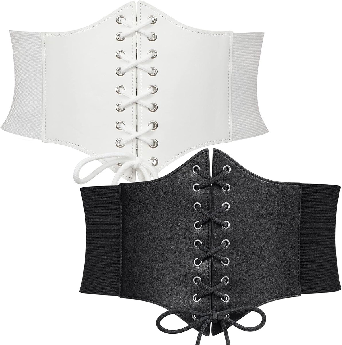2 stuks damesriem, brede veterriem voor dames, korset, elastische