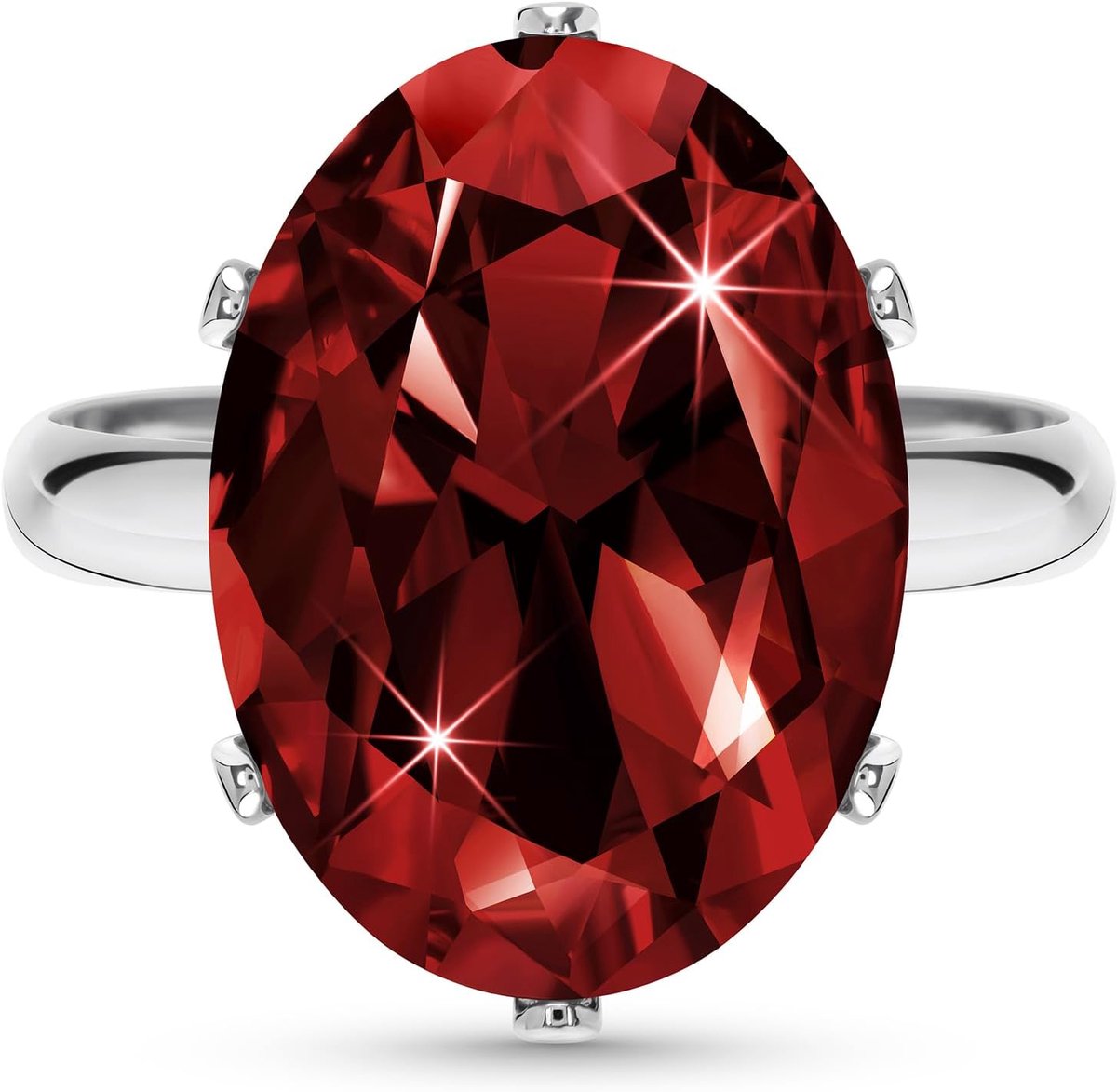 Ringen voor dames, moissanite ring met nepdiamant, verstelbare ring
