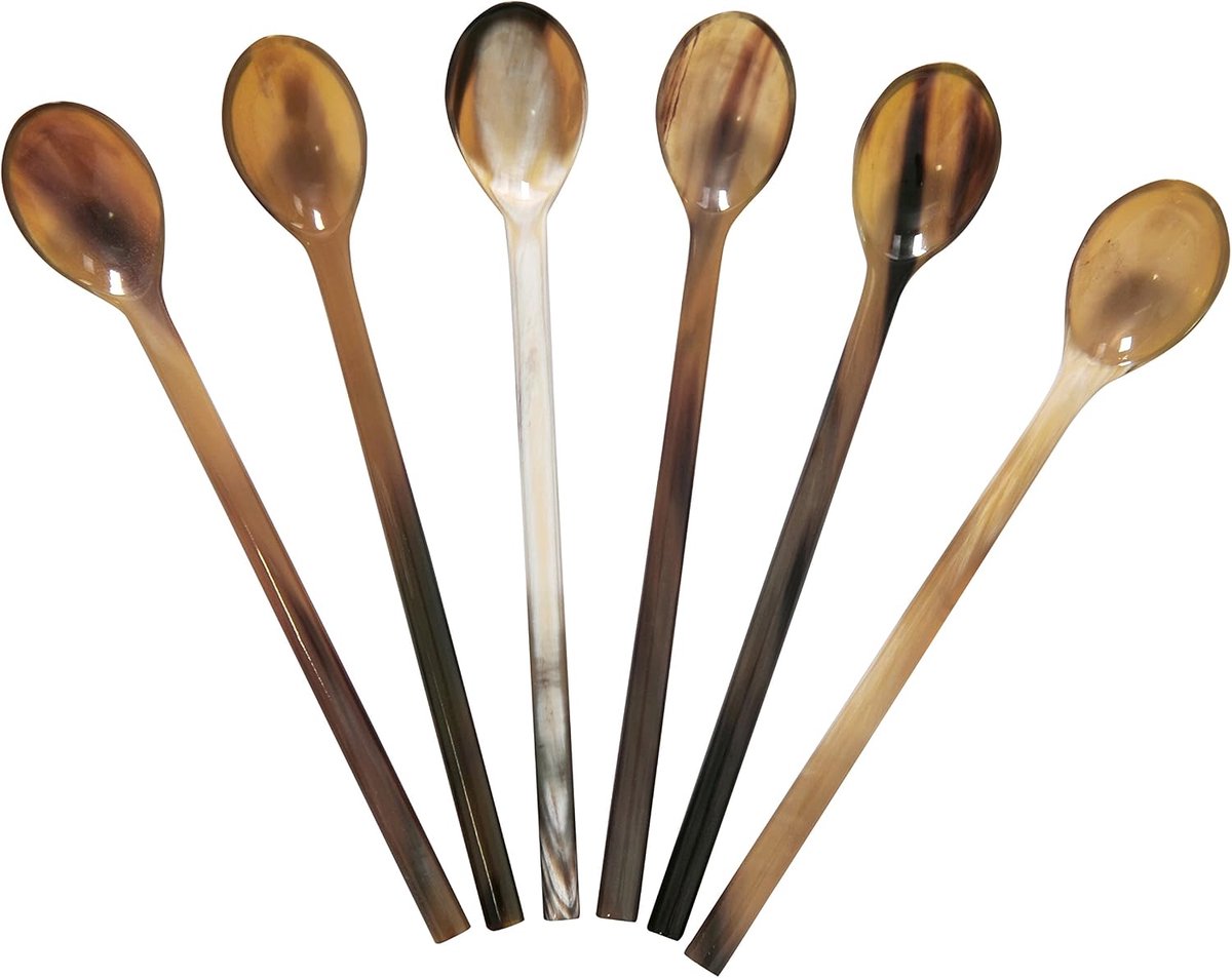 Set Van 6 Stuks Kaviaar Lepel Van Hoorn Kaviaar Lepeltjes