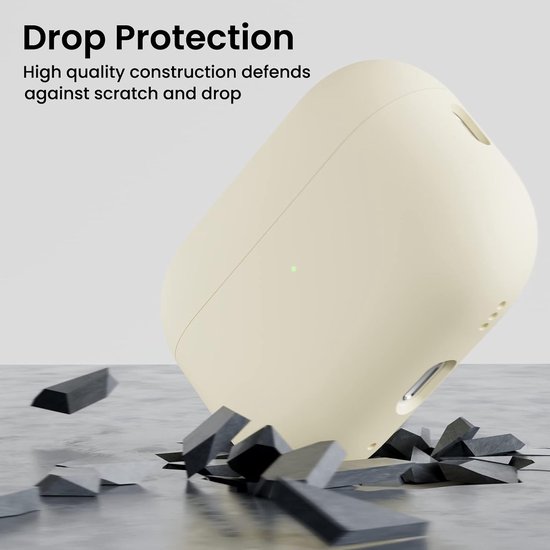 Compatibel met Airpods Pro 2 hoesje (2022), beschermende vloeibare siliconen hoes voor Airpods Pro 2e generatie met sleutelkoord zachte huid voorkant led zichtbaar sterrenlicht van compatibel — afbeelding 5