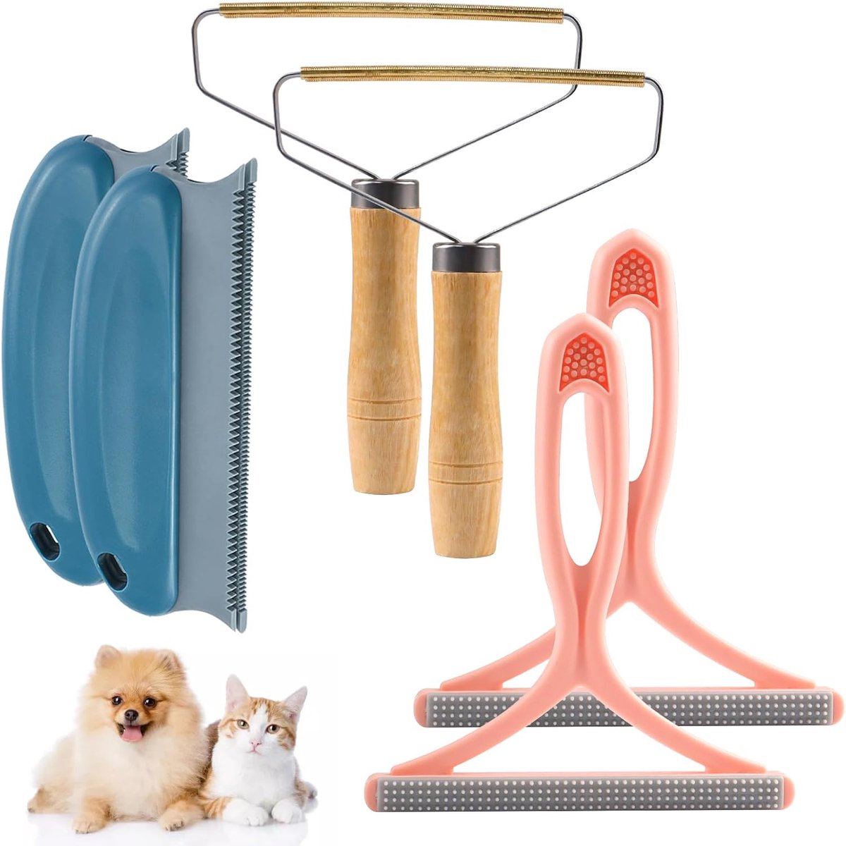 dierenhaarverwijderaar, kattenhaarverwijderaar, magische poten, pluisborstel, kledingborstel voor tapijt, kleding, bank, geweven mantels, hondenharen, kattenharen, bed (verpakking