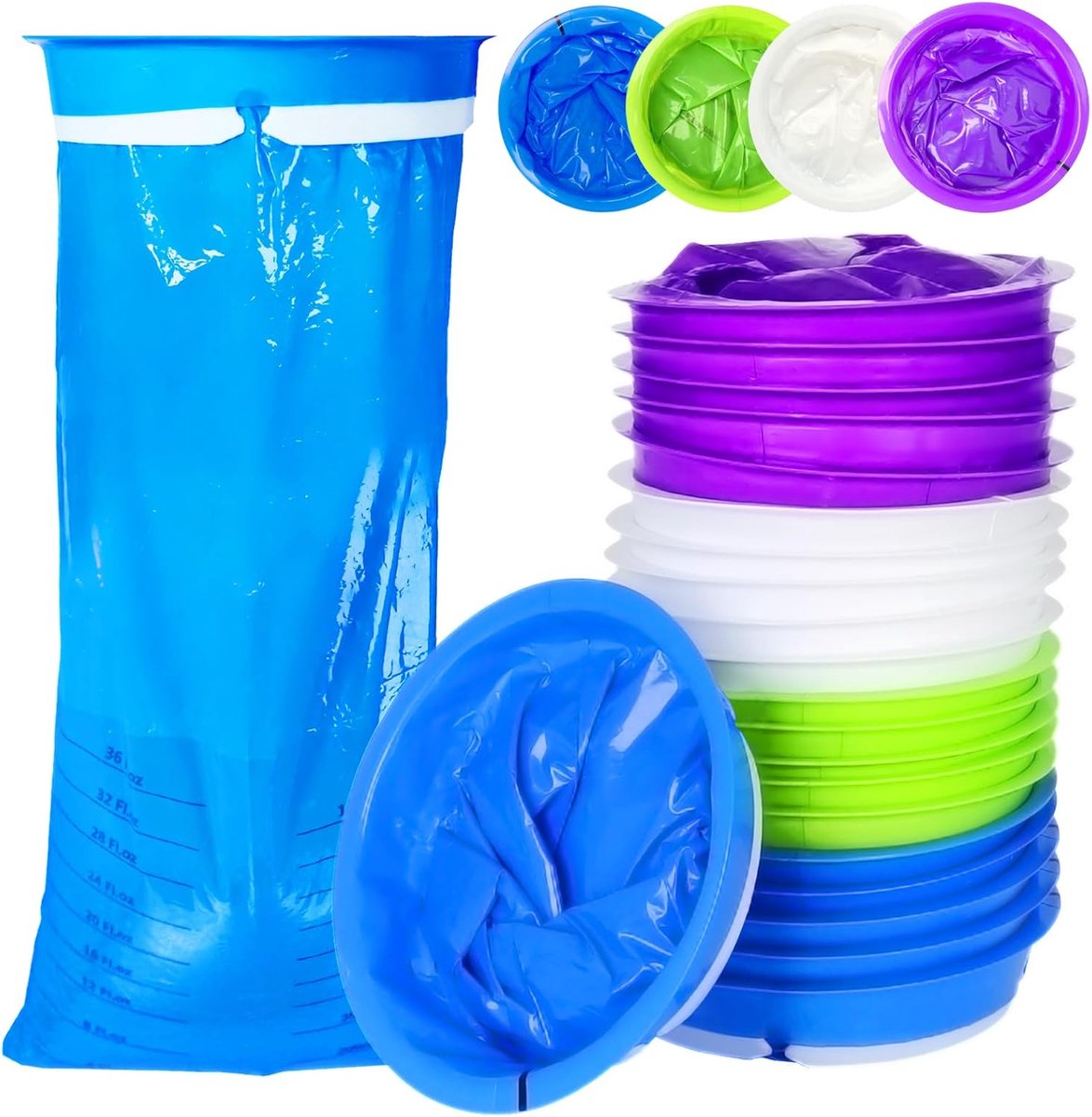 20 stuks spuugzakken met ring, 1000 ml, zeer dichte breekzakken met