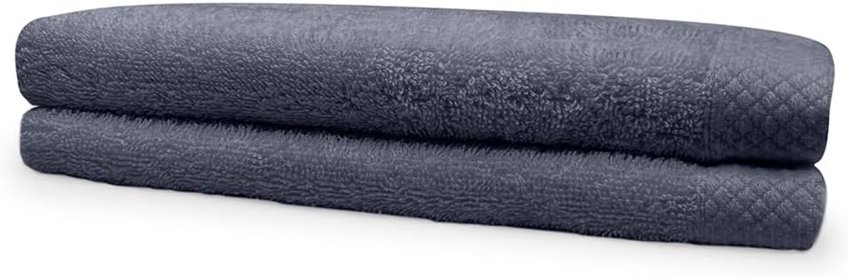 Handdoek 100% Katoen 60x110cm - dark grey - Set van 2