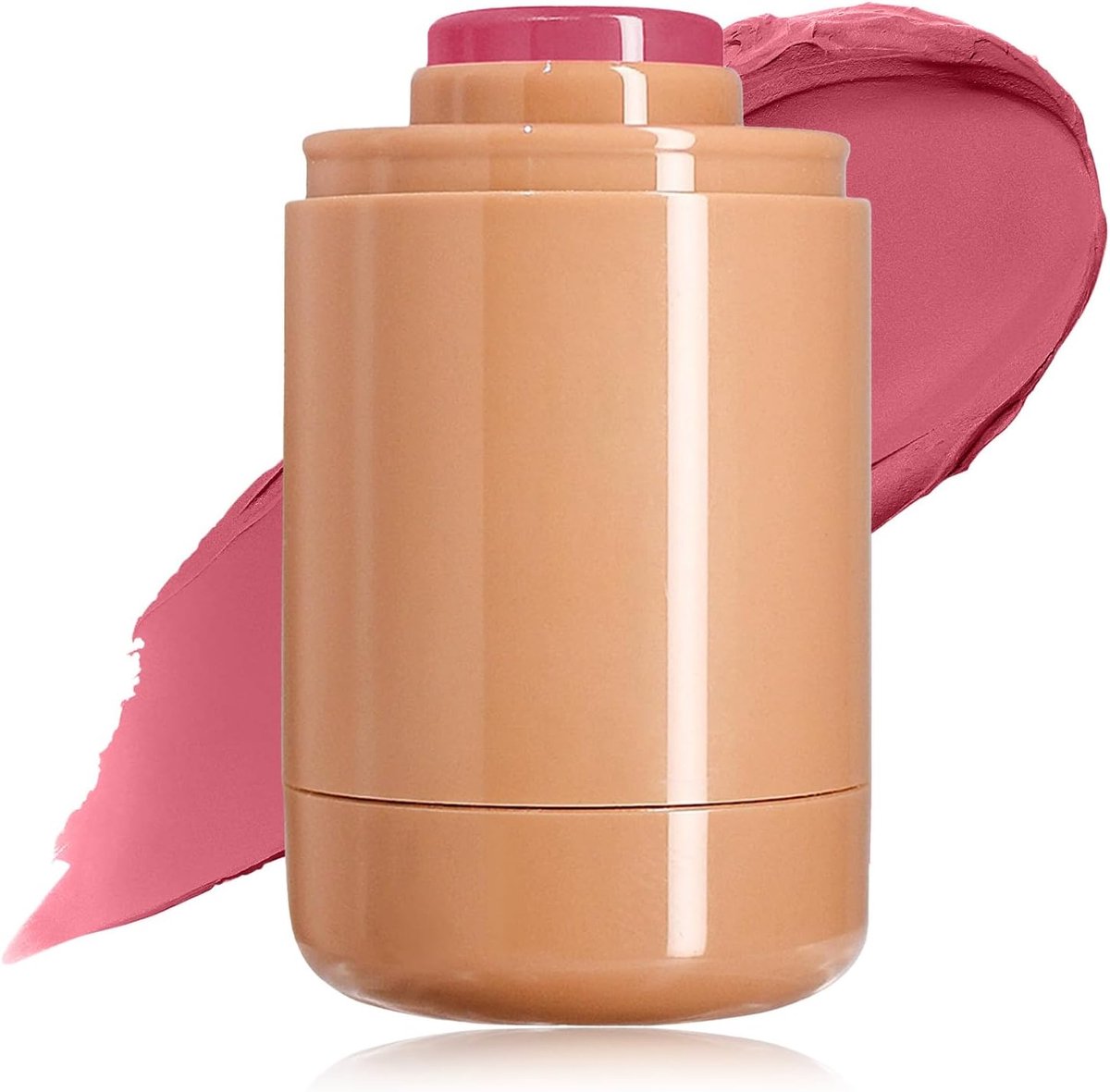 Blush Stick - mat glad, intensieve kleur, crème, rouge stick voor wangen en lippen, natuurlijke en lichtgevende afwerking, lange draagcrème, blush voor vrouwen en meisjes (04 vlekken, 1 stuks)