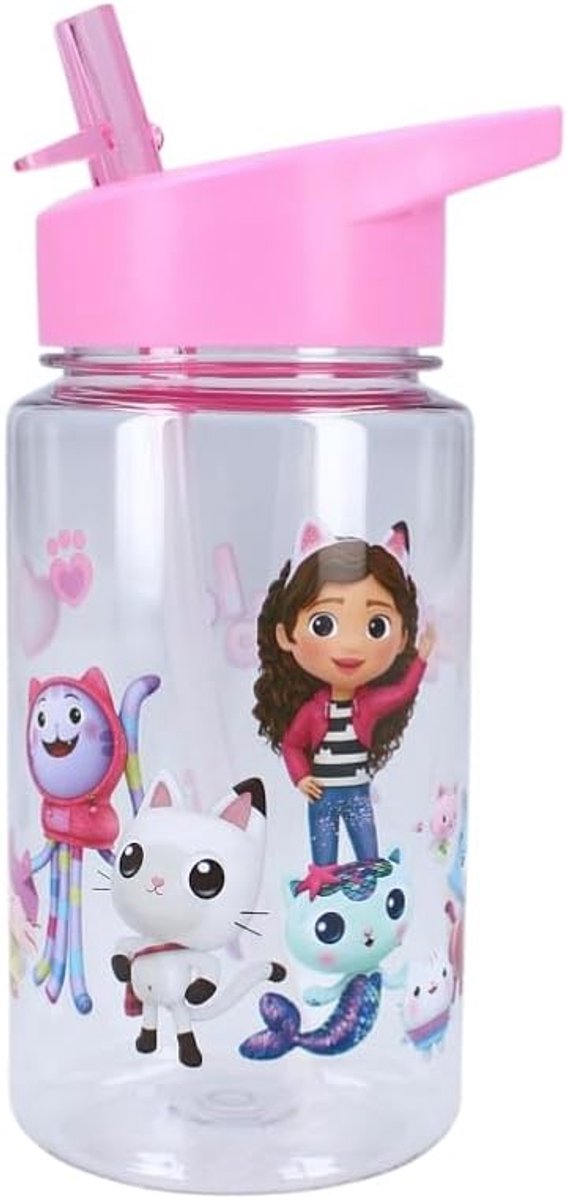 sweety pop - Gabby's Dollhouse Meisjes Drinkfles Transparant