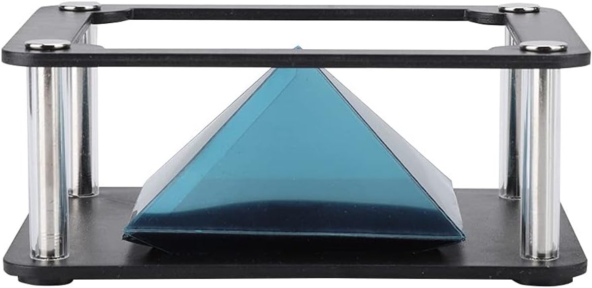 Hologramm,Hologram Projector,Hologram Driehoek,Hologram Piramide,Proyector Holograma 3D 3D Holografische Display Stands Projector 3.5-6Inch Mobiele Smartphone Hologram (Cilindrisch)