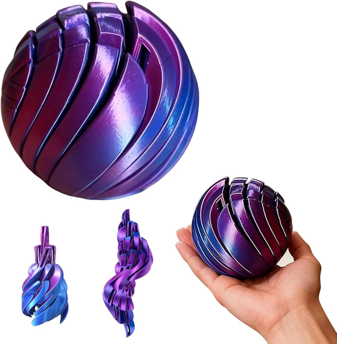 Gear Ball fidget-speelgoed, Gear Sphere, 3D-bedrukte tandwielbal, steampunk Whirling Wonder fidget, 3D-bedrukt fidget-speelgoed, autisme speelgoed, anti-stress speelgoed voor volwassenen