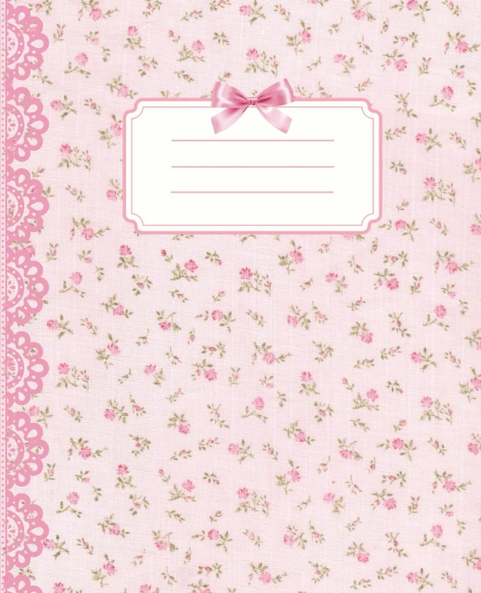 Coquette Composition Notebook College Ruled Vintage Pink Floral Print Aesthetic Journal Diary: School Supplies for - ShopVlot