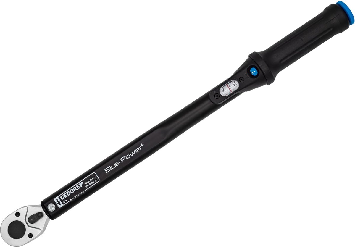 SnelShoppen - Momentsleutel 1/2" 40-200 Nm, Stalen Buis met Hefboomschakelratel voor Mechanische Klussen en Onderhoud