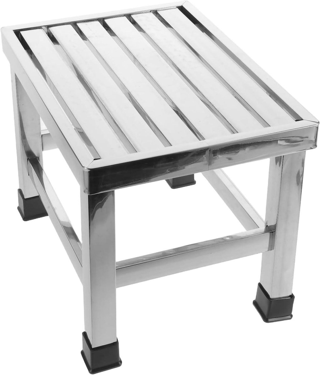 Douchestoel RVS - Badkruk Spa Stoel - Veilig Douchen - Versterkt Stabiel Frame - 28 x 20.5 x 19.7 cm