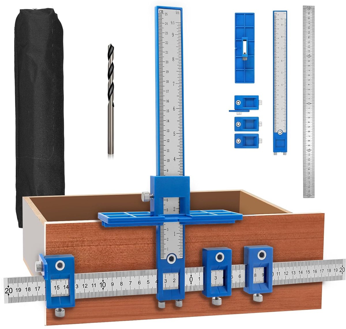 boorgeleiding, instelbare punch locator met boorhulp, 1 stuk