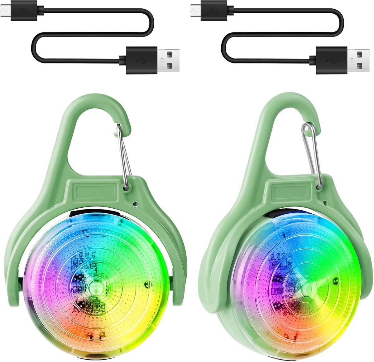 LED-veiligheidsverlichting voor hondenhalsband, 4 knipperstanden