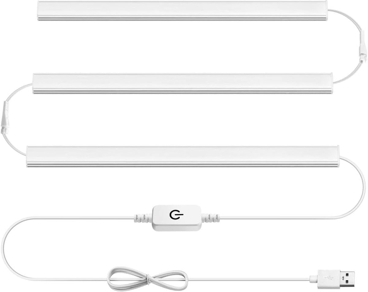 LED onderbouwverlichting 30 cm - met aanraakdimmer - 5500K wit - ideaal voor keuken - SnelShoppen