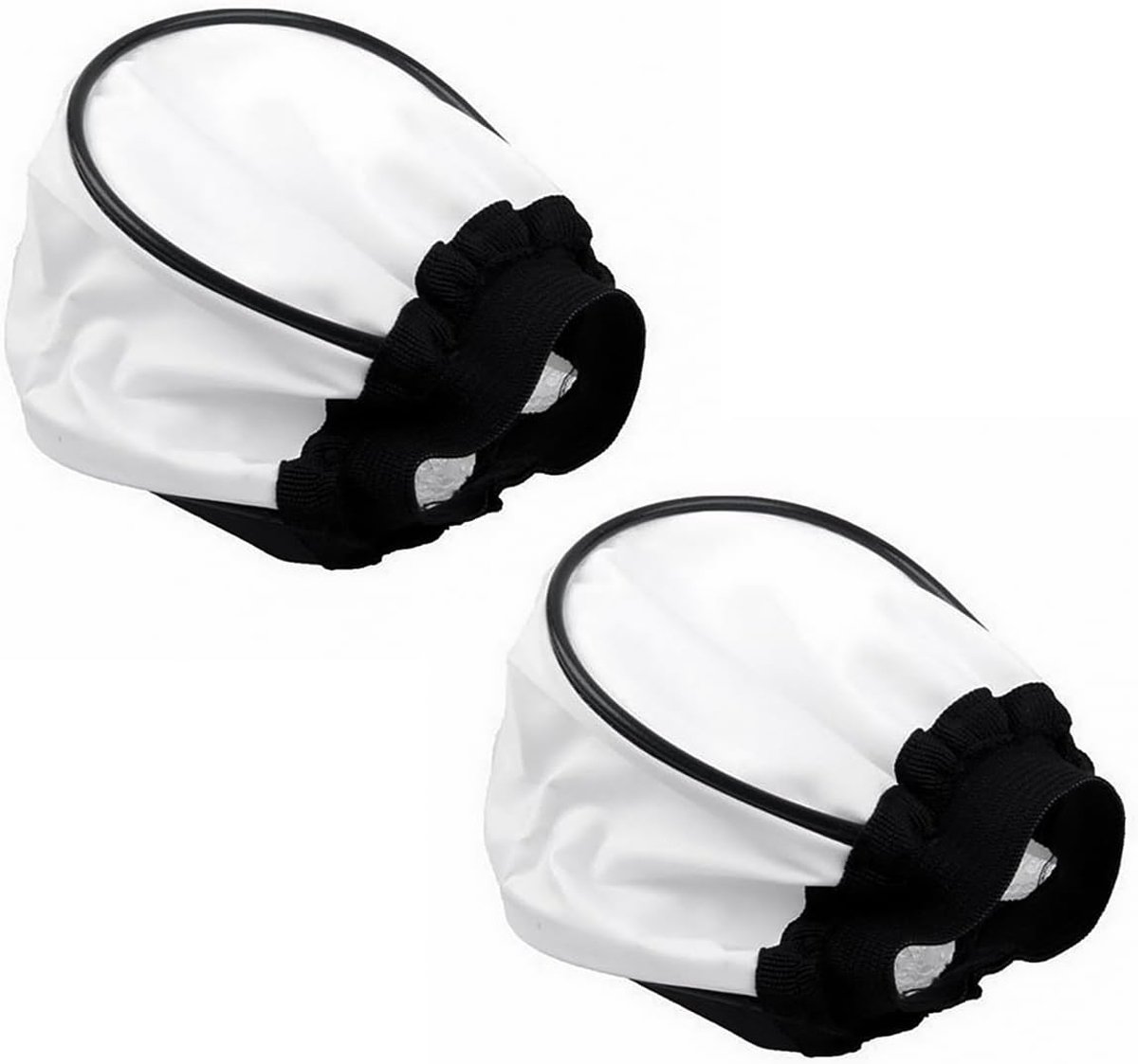 2 STUKS Universele Flash Bounce Diffuser Cap met Elastische Sluiting Softbox Diffuser voor Camera Flitslicht Snelheid Lichten