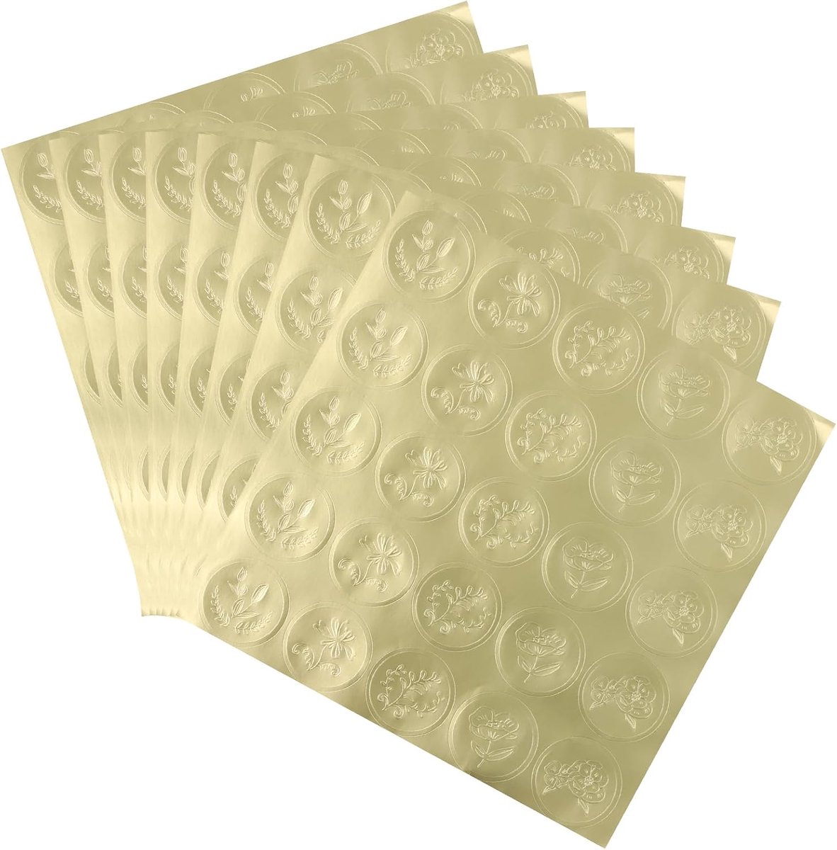 zegelstickers Goud 200 stuks, waszegel zelfklevend uitstraling