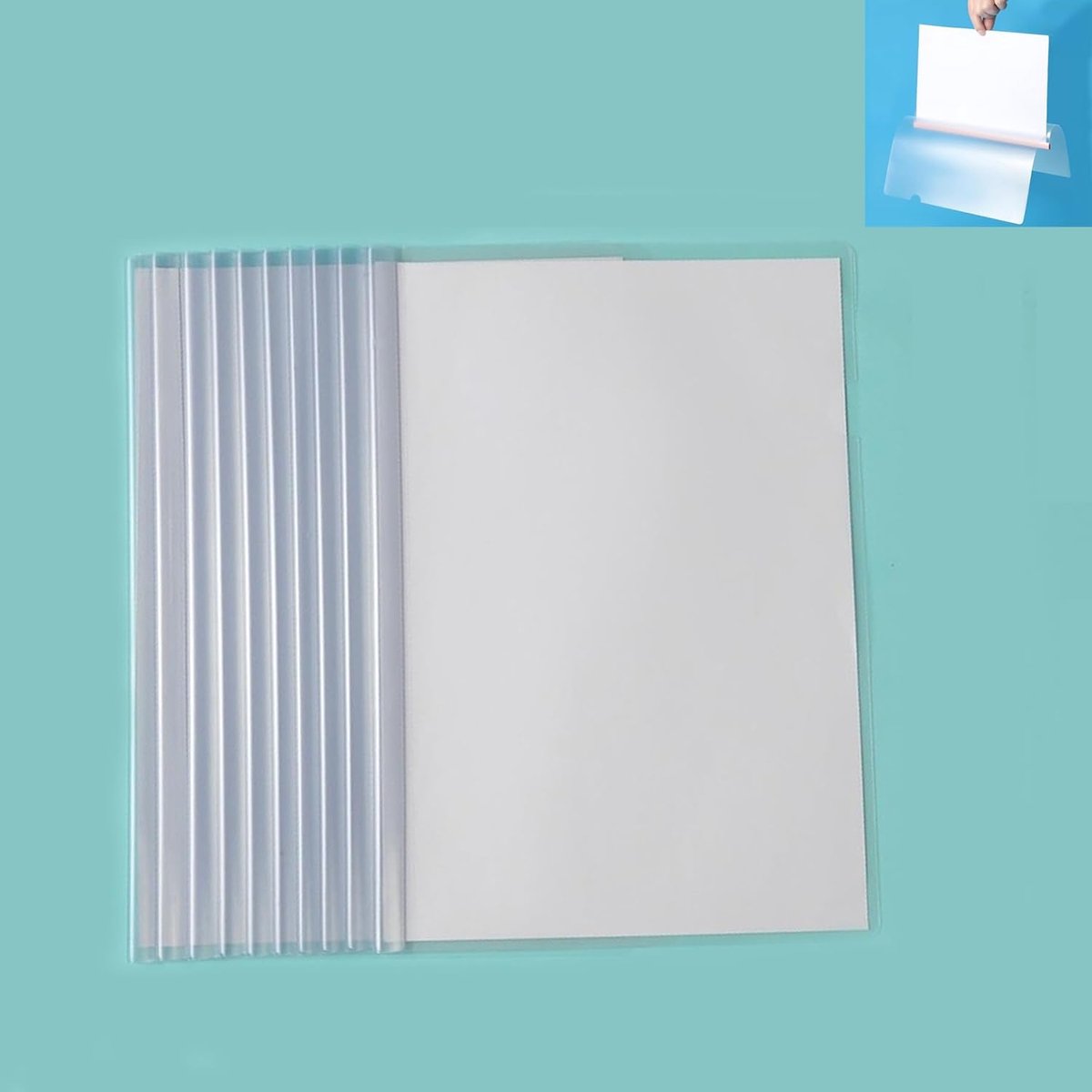 10 stuks mappen A4 transparant, klemrails A4 doorzichtig, klemmappen A4 klemmap PP kunststof, sollicitatiemappen