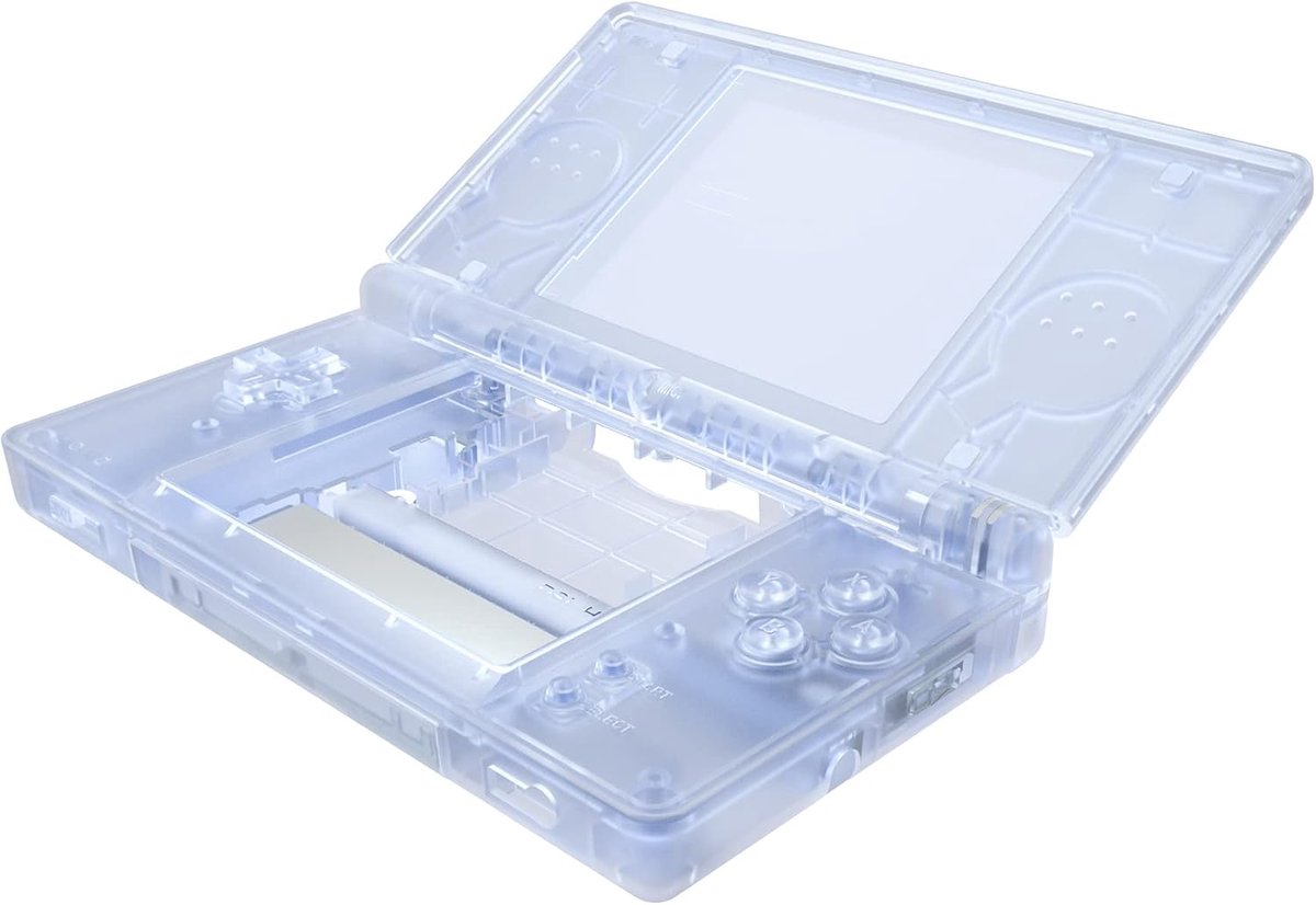 eXtremeRate Hoes Cover Knoppen Vervanging voor Nintendo DS Lite,Behuizingen Schaal Shell Buttons Kit voor Nintendo DS Lite NDSL (NIET Console)-Gletsjerblauw