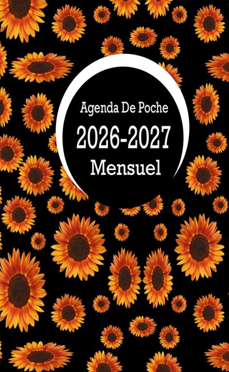 Agenda 2026-2027 - klein formaat - design met zonnebloemen - inclusief feestdagen en motivatiecitaten - ShopVlot