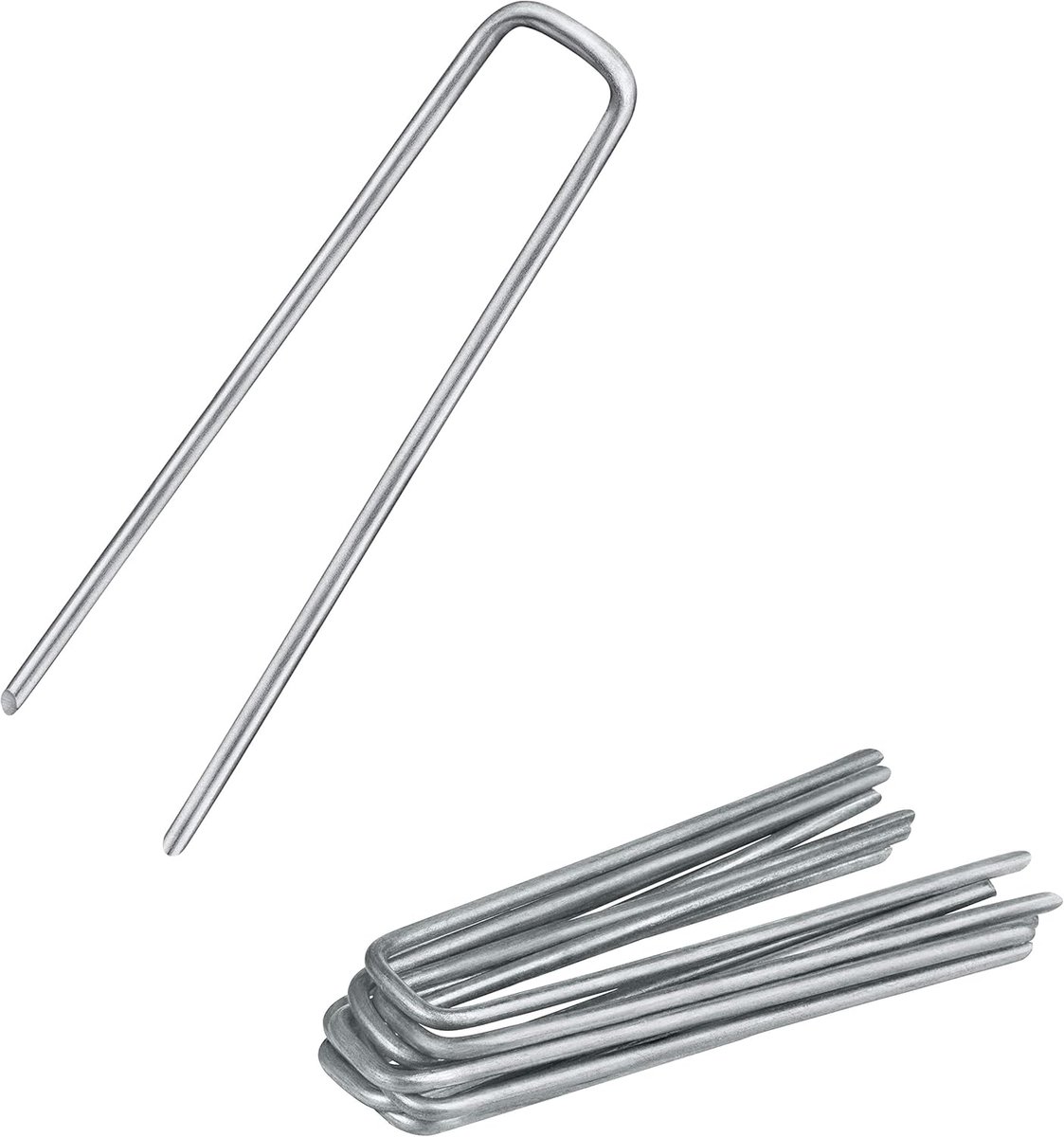 50x Anti-ROST grondanker | grondanker | grondnagels van gegalvaniseerd staal voor het bevestigen van onkruidvlies | onkruidfolie | tuinvlies | schutting & net of voor op de camping - (50, 100x13x2,9 mm)