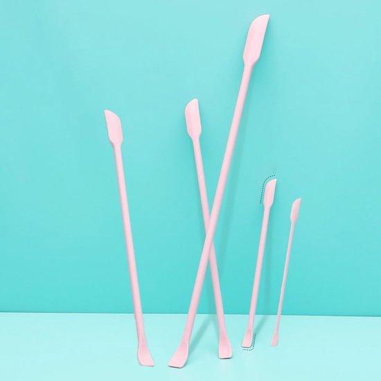 5 stuks Mini Siliconen Spatel, Kleine Cosmetische Siliconen Pot — afbeelding 3