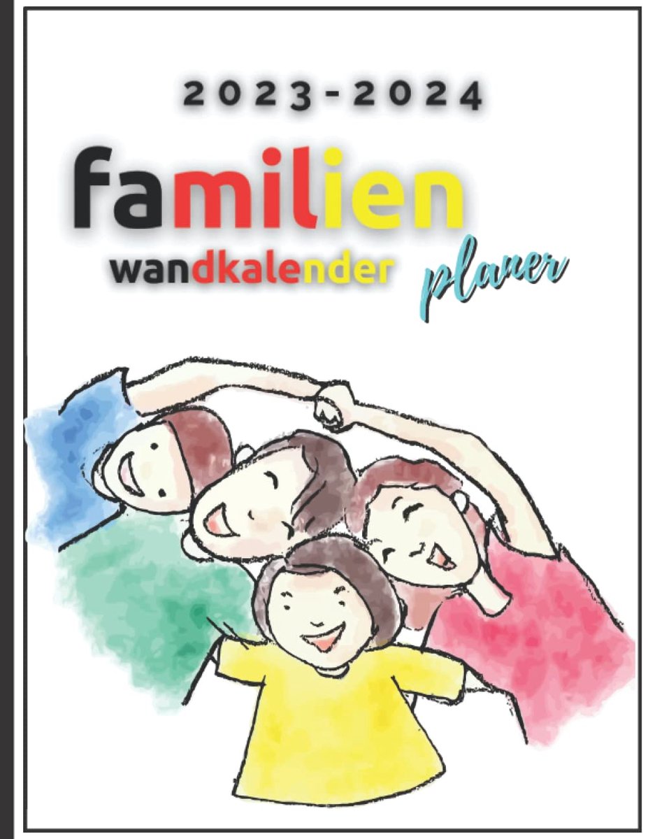 familieplanner 2023-2024 A5 - wandkalender - 12 maanden - overzichtelijke indeling voor gezinsplanning - ShopVlot