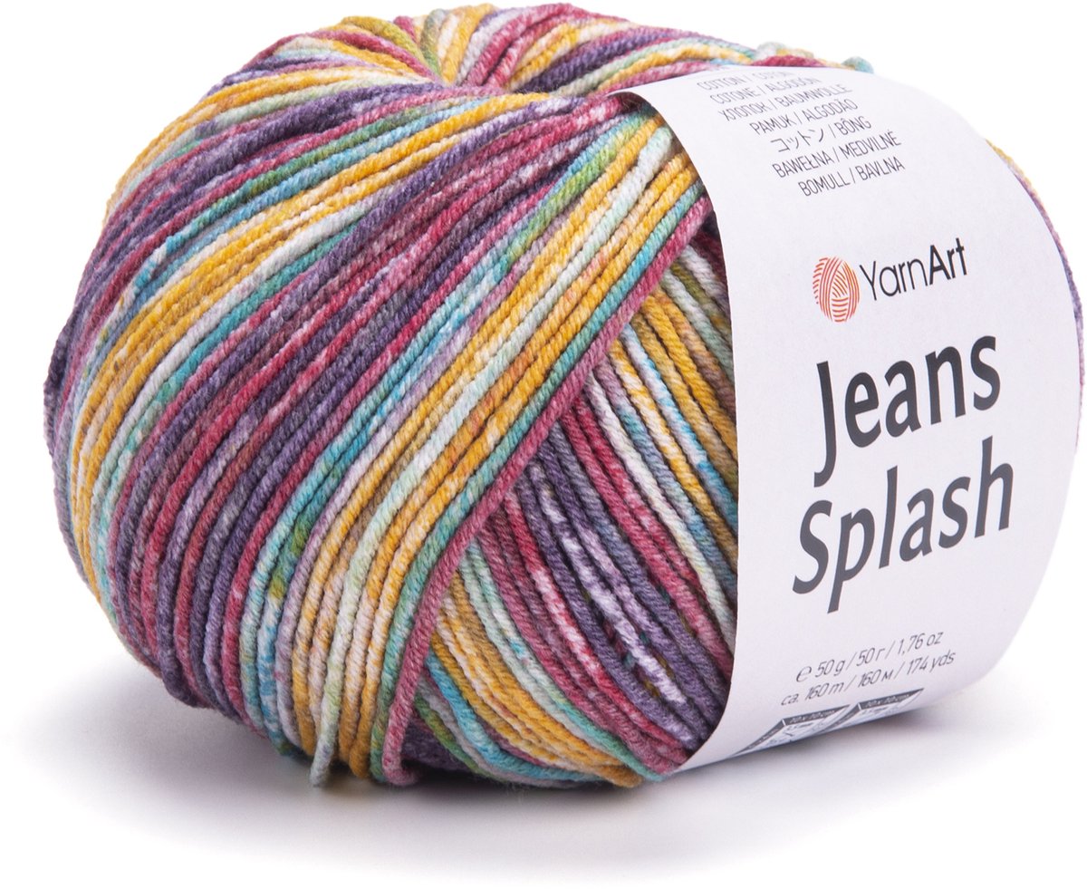 YarnArt Jeans Splash - 55% Katoen 45% Acryl - voor Haken en Breien - 50g / 160m - Kleur 943