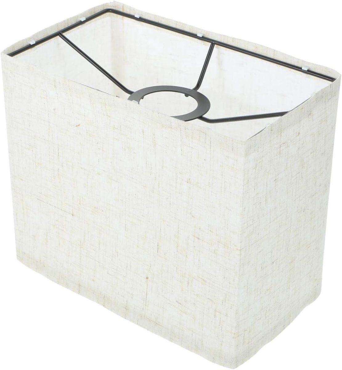 Rechthoekige stoffen lampenkap voor tafellamp E27 vervangende kap kleine binnenlichtafdekking 21,5 x 18 x 12 cm voor slaapkamer en woonkamer