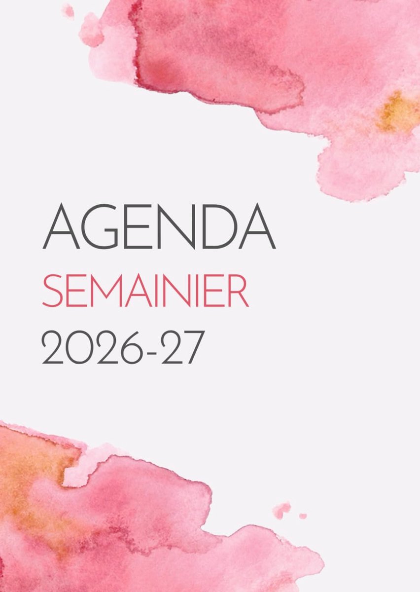 Agenda Semainier A4 - 1 Week op 2 Pagina's - 12 Maanden - Professionele Planificateur - ShopVlot