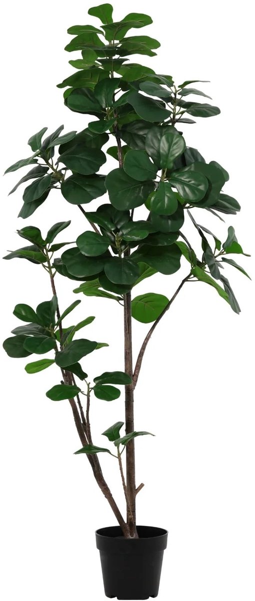 Trendyplants - Kunst Ficus Lyrata Vertakt - Vioolbladplant - Kunstplant - Hoogte 150cm - Potmaat Ø19cm