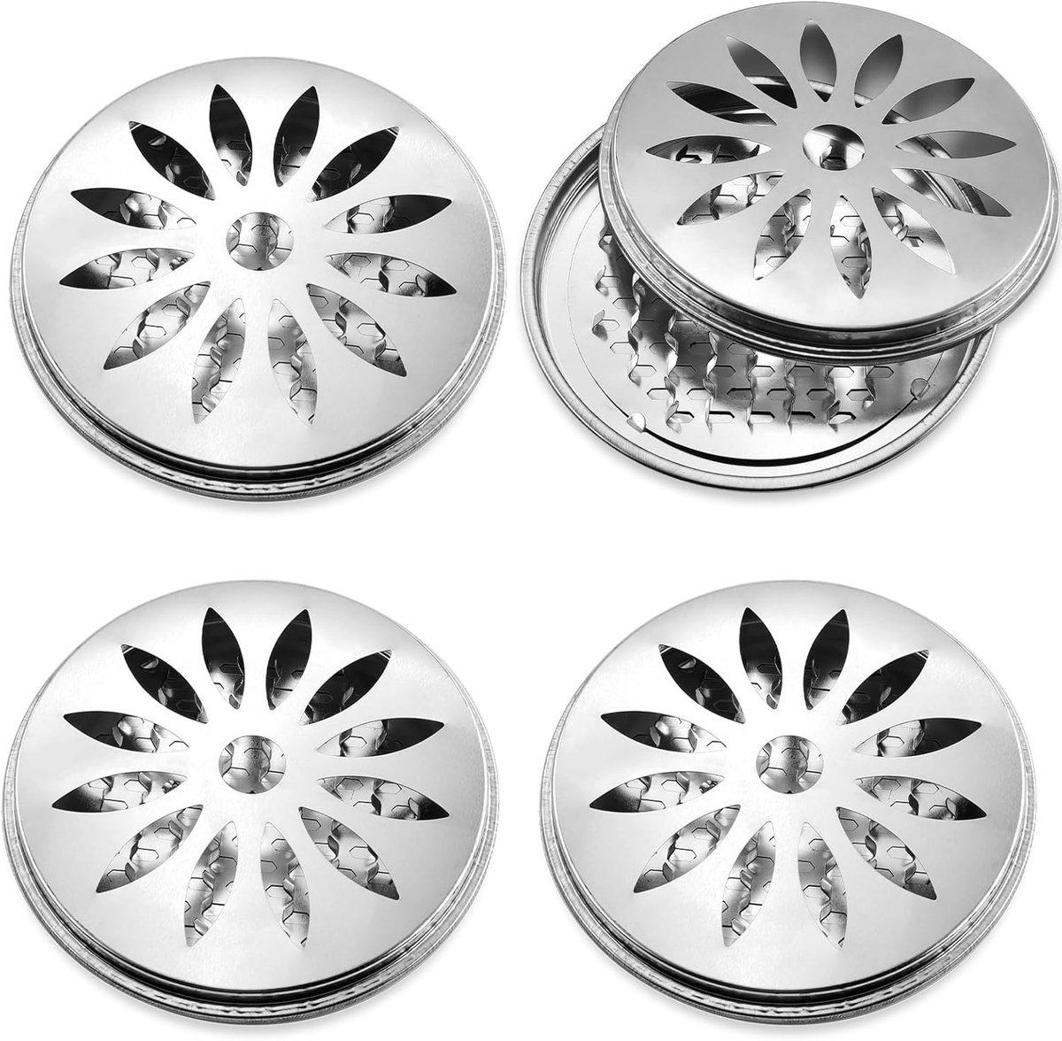 Muggenwicker houder 4 Pcs - RVS - Met deksel - Voor thuis en buiten - SnelShoppen