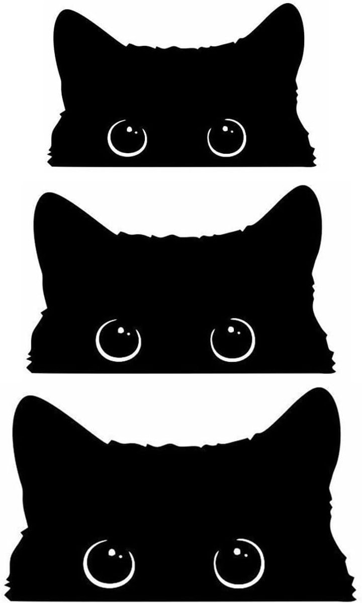 3 stuks autostickers met katten, creatieve stickers voor motorfiets