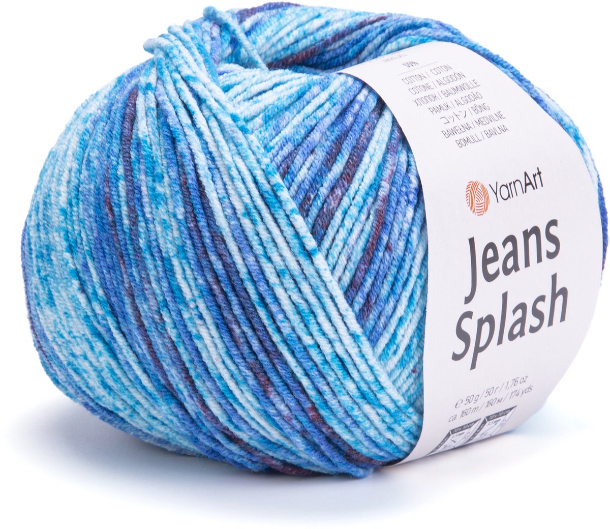 YarnArt Jeans Splash - 55% Katoen 45% Acryl - voor Haken en Breien - 50g / 160m - Kleur 944