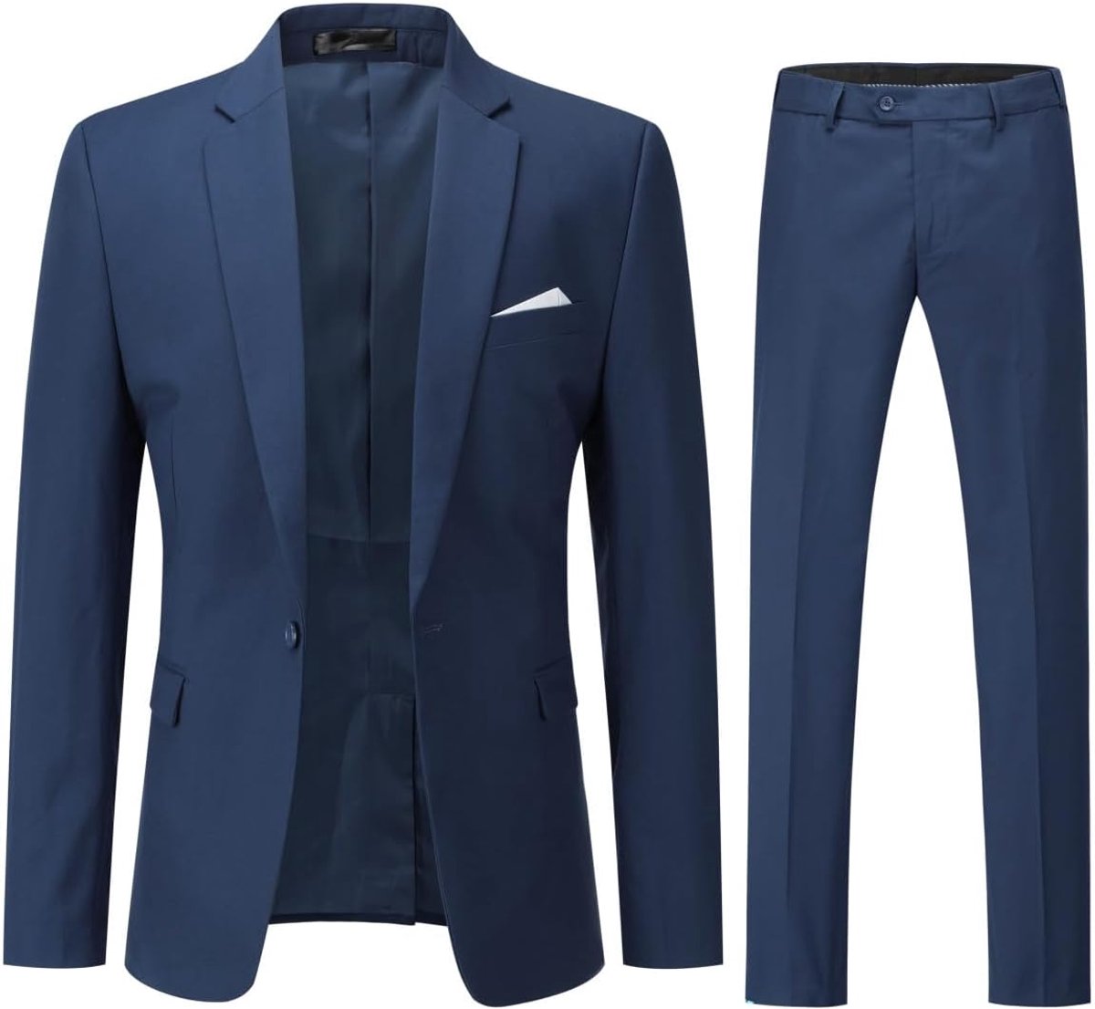 Pakken Heren Slim Fit 2 Stuks Pak 1 Knoops Herenpak voor Zakelijk Bruiloft Formele Blazer en Broek