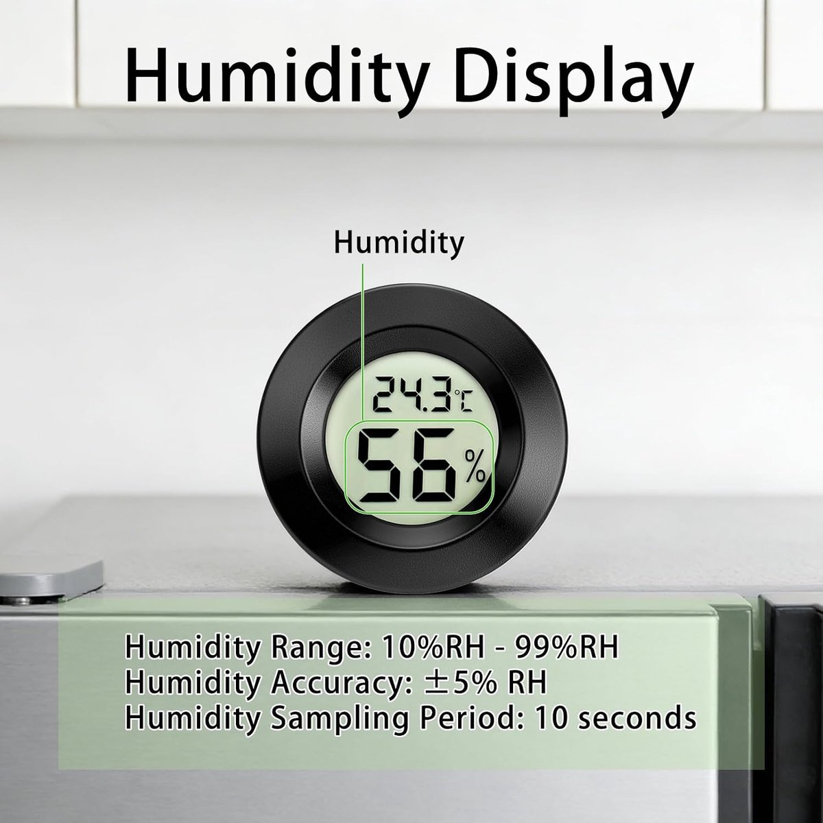 Digitale mini-hygrometer, thermometer, led-temperatuur-luchtvochtigheidsmeter voor binnen, woonkamer, school, wijnkelder, broeikas, magazijn, 6 stuks — cadeau in Cadeau-ideeën - foto 3