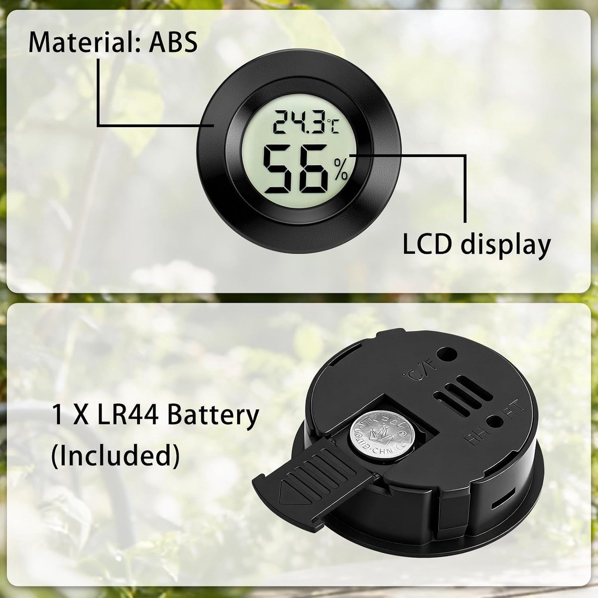 Digitale mini-hygrometer, thermometer, led-temperatuur-luchtvochtigheidsmeter voor binnen, woonkamer, school, wijnkelder, broeikas, magazijn, 6 stuks — cadeau in Cadeau-ideeën - foto 4
