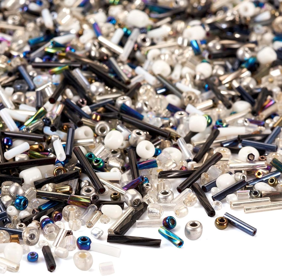 1000+ gemengde glazen rocailles 1-7mm mini rocailles voor sieraden