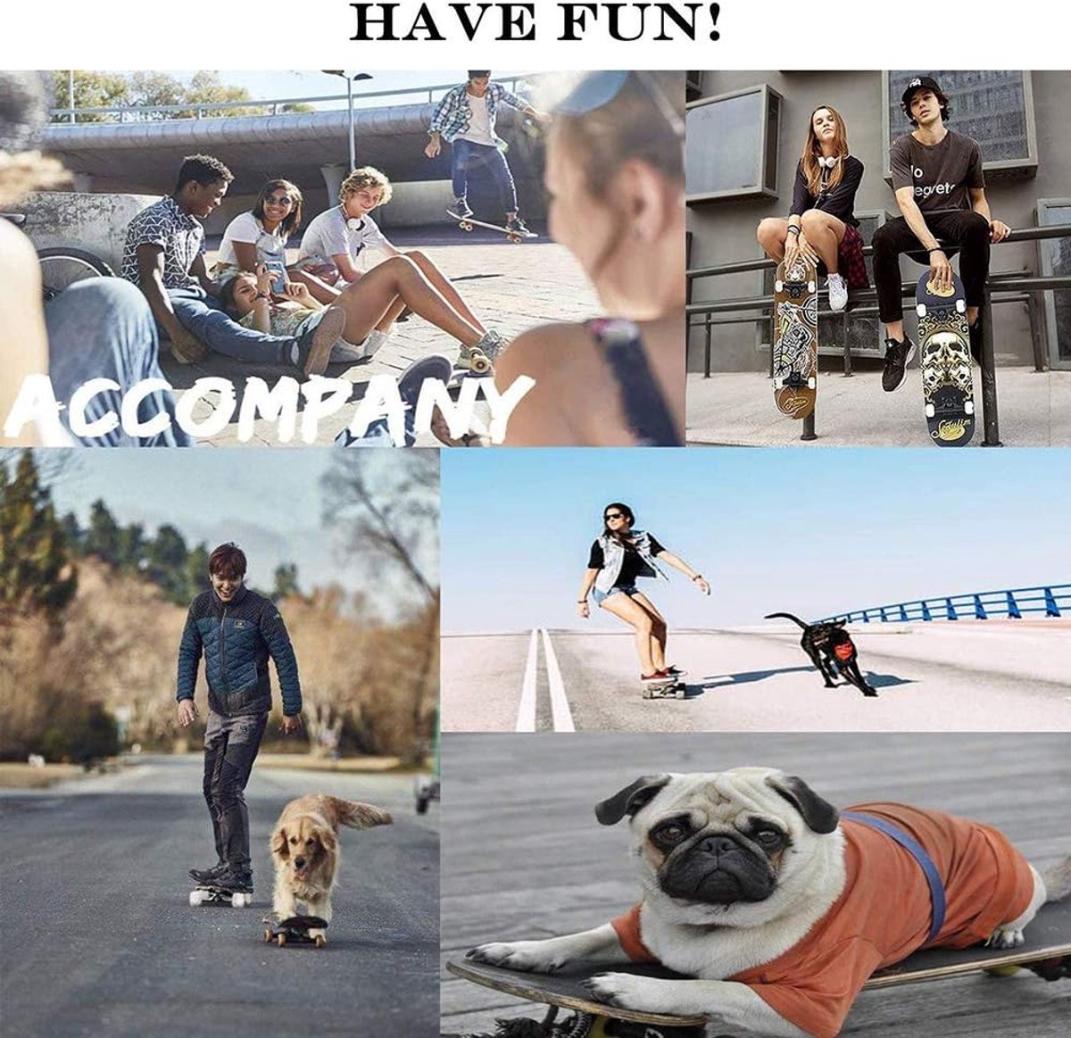 Skateboard Compleet - Trickboard Skate - Stunts Uitvoeren - Dubbel Kicktail Ontwerp - 31 x 8 Inch - F