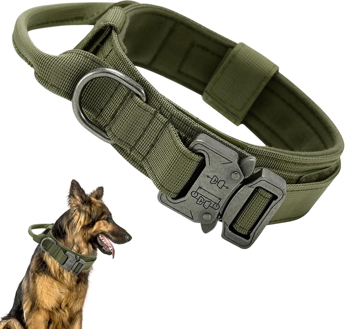 hondenhalsband, gevoerde ademende zachte nylon halsband voor