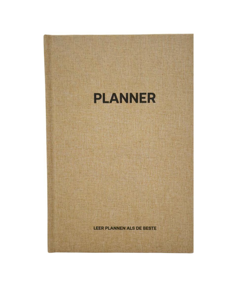 GRIP Beige - #1 Middelbare Schoolagenda - Dagelijkse & Maandelijkse Structuur, Motivatie & Studieplanning