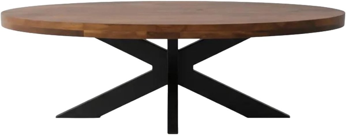 ovaal mangohout 140cm Jimmy bruin duurzaam hout mango ovale