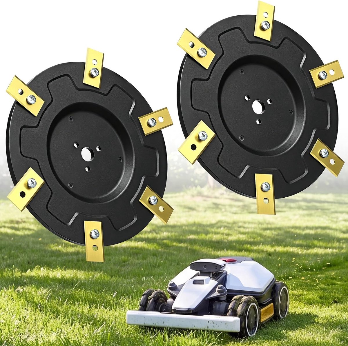 2 maaischijven 12 messen compatibel met Mammotion Luba 1 Awd en Luba