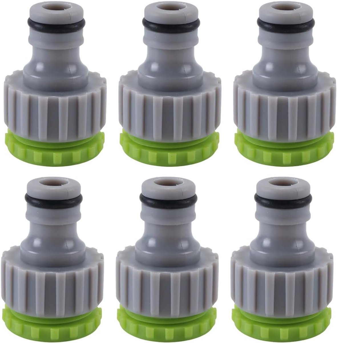 6 stuks tuinkraanadapter, huishoudelijke wasmachine aansluiting, 1/2 inch naar 3/4 inch conversieaansluiting