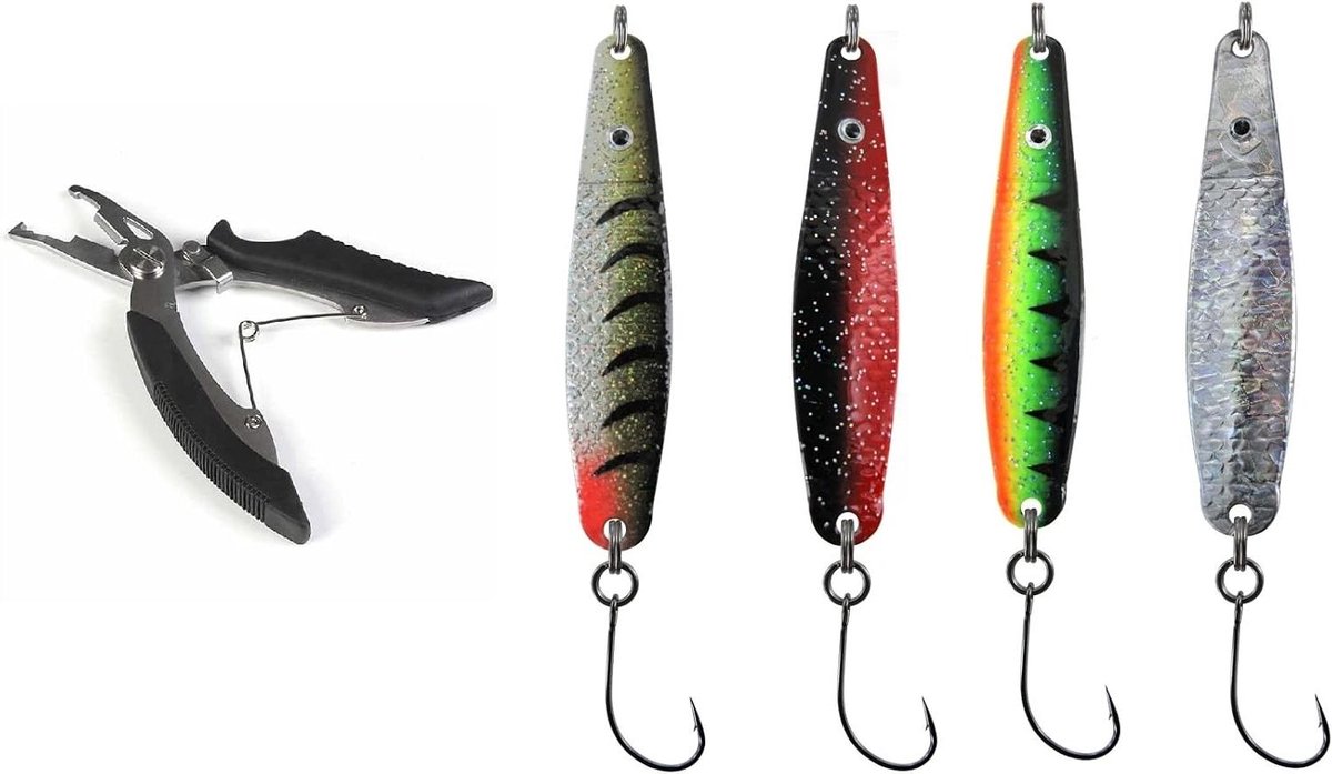 Forel Vliegen Set - Trout Lures - Vissen - Met Enkele Haken - 8cm 25g - Meerkleurig