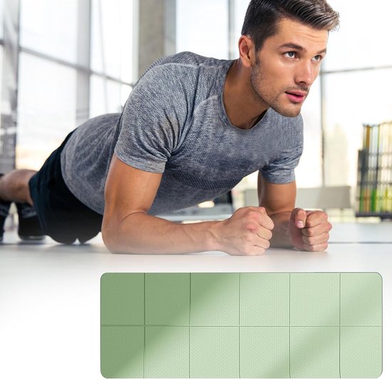 Opvouwbare Trainingsmat - Yogamat Pilatesmat - Thuis Sporten - Dun Lichtgewicht Ontwerp - 183 x 61 cm - Groen — afbeelding 5